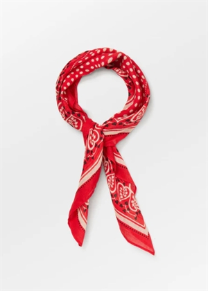Hearty cotta scarf Adrenaline Red Becksøndergaard 